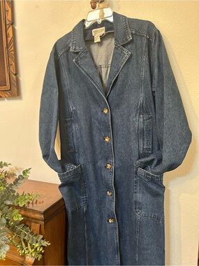 Newport News Easy Style Denim Duster Jacket